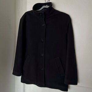 London Fog Black Fleece Coat | Women’s Medium